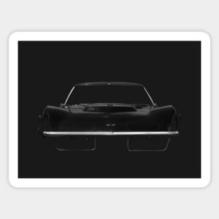 Chevy C3 Corvette - black Sticker